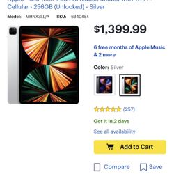 Like New iPad Pro 12.9 5th Generation 