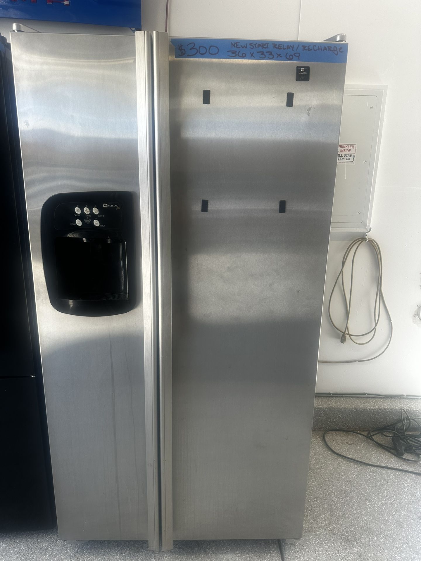Maytag side-by-side refrigerator