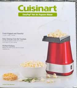 NEW Cuisinart EasyPop Hot Air Popcorn Maker (Red) - Sealed Box