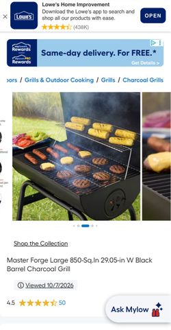 Master Forge 30-In Barrel Charcoal Grill