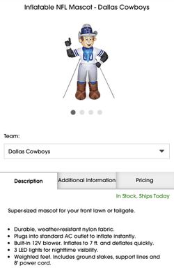 Dallas Cowboys Inflatable Mascot