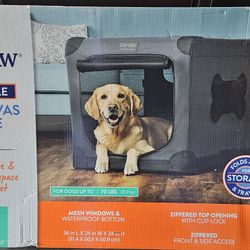 36" Portable Canvas Dog Crate