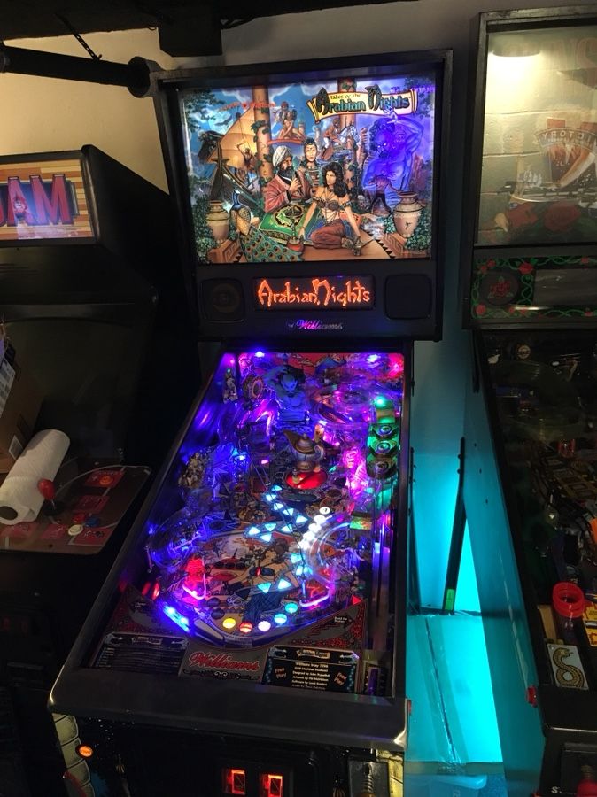TALES OF THE ARABIAN NIGHTS PINBALL MACHINE! TOTAN! UPGRADES! ARCADE BAR MAN CAVE! WOW!