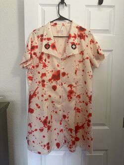 Halloween costume Bloody Nurse Uniform, size L/XL, only the uniform