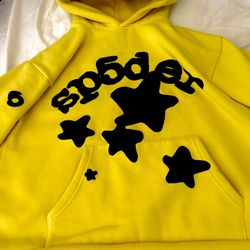 Beluga Yellow Sp5der Hoodie