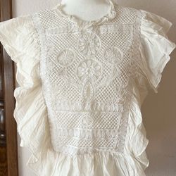 Elegant Cotton Lace Top