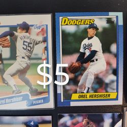 Orel Hershiser baseball card lot