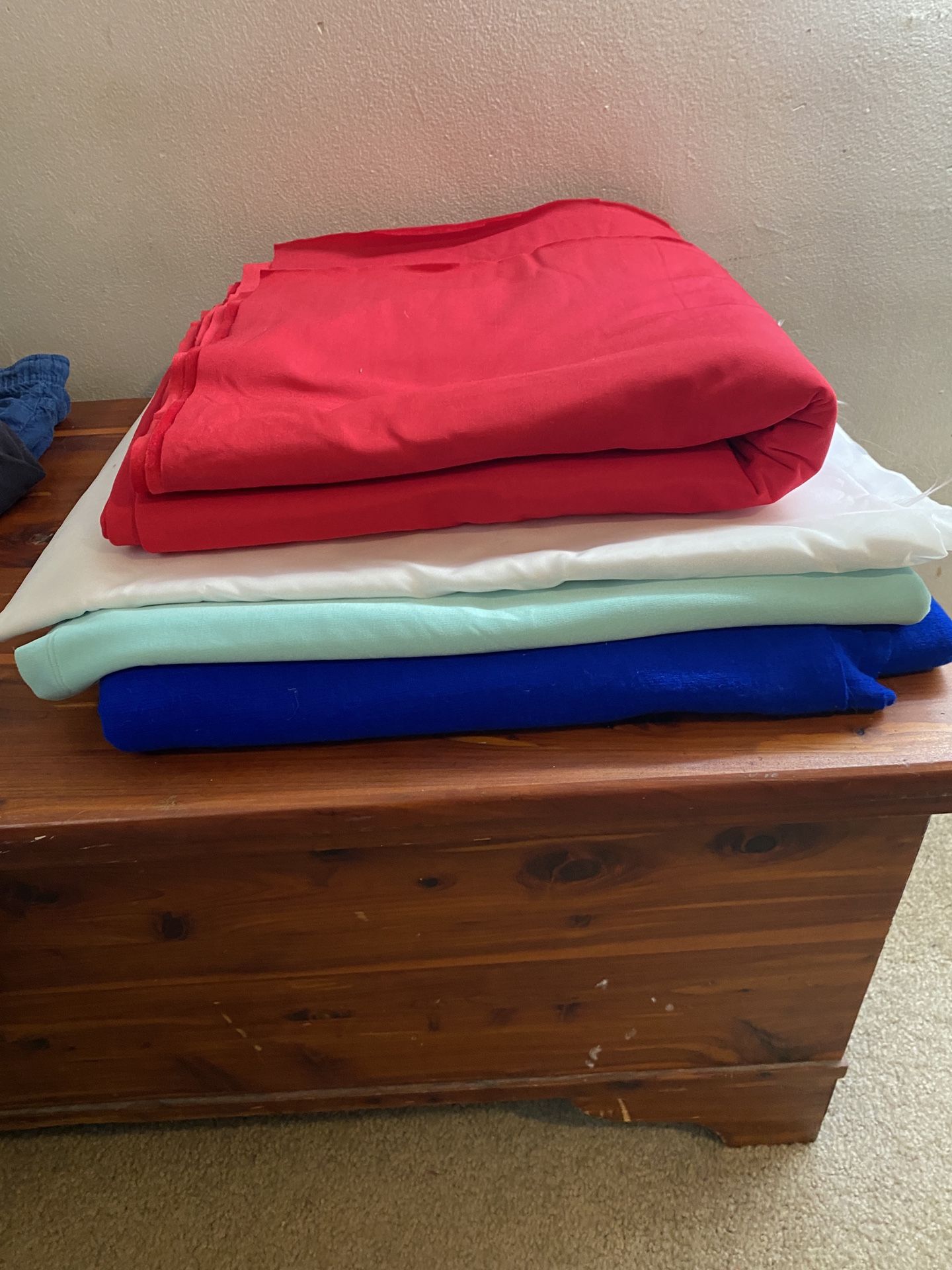 Four pieces of fabric materials