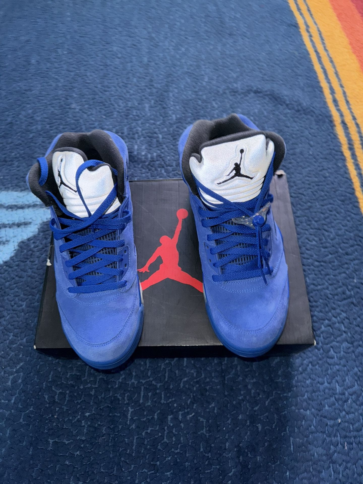 Nike Air Jordan 5 Retro Blue Suede 2017 (136027-401) Men’s Size 10