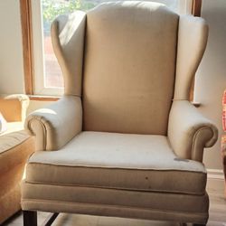 Large Wingback Upholstery Accent Chair