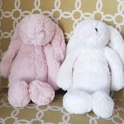 2 Jellycat Bashful Bunny Plush Pink & Cream $40 Reserved/Hold