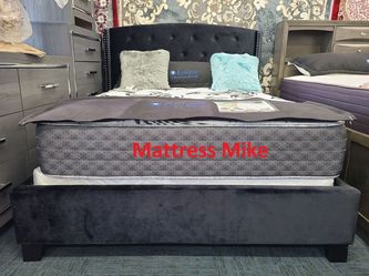 New in box black queen bed frame special