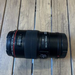 Canon EF 100mm Macro Lens – Great Condition – Hood + Pouch Included