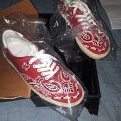 Saint Laurent Paisley Skate Sneakers Shoes Size 44 Or US 10 to 11