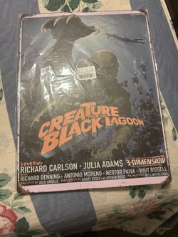 New Creature From The Black Lagoon Metal Plaque