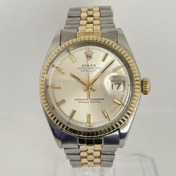 Authentic Rolex Datejust 1601 Two Tone 18K Gold Stainless Steel 36MM Pie Pan Dial