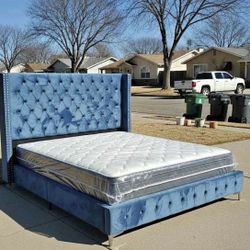 Luxurious Beds Frames Tall Headboard Single Full King Queen Are Available!