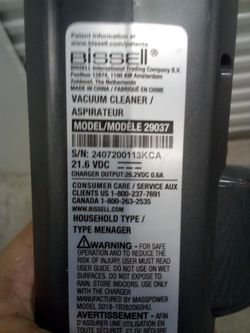 Bissell Vacuum Cleaner Aspirateur