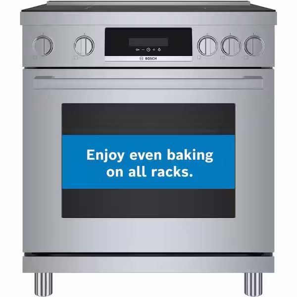 800 Series 30 in. 3.9 cu ft. 4 Burner Slide-In Industrial Pro Style Induction Range w/ Convection Pro in Stainless Steel