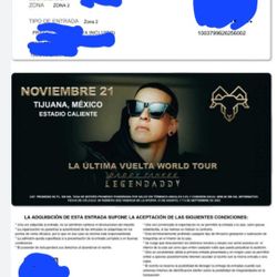 2 Tickets Daddy Yankee