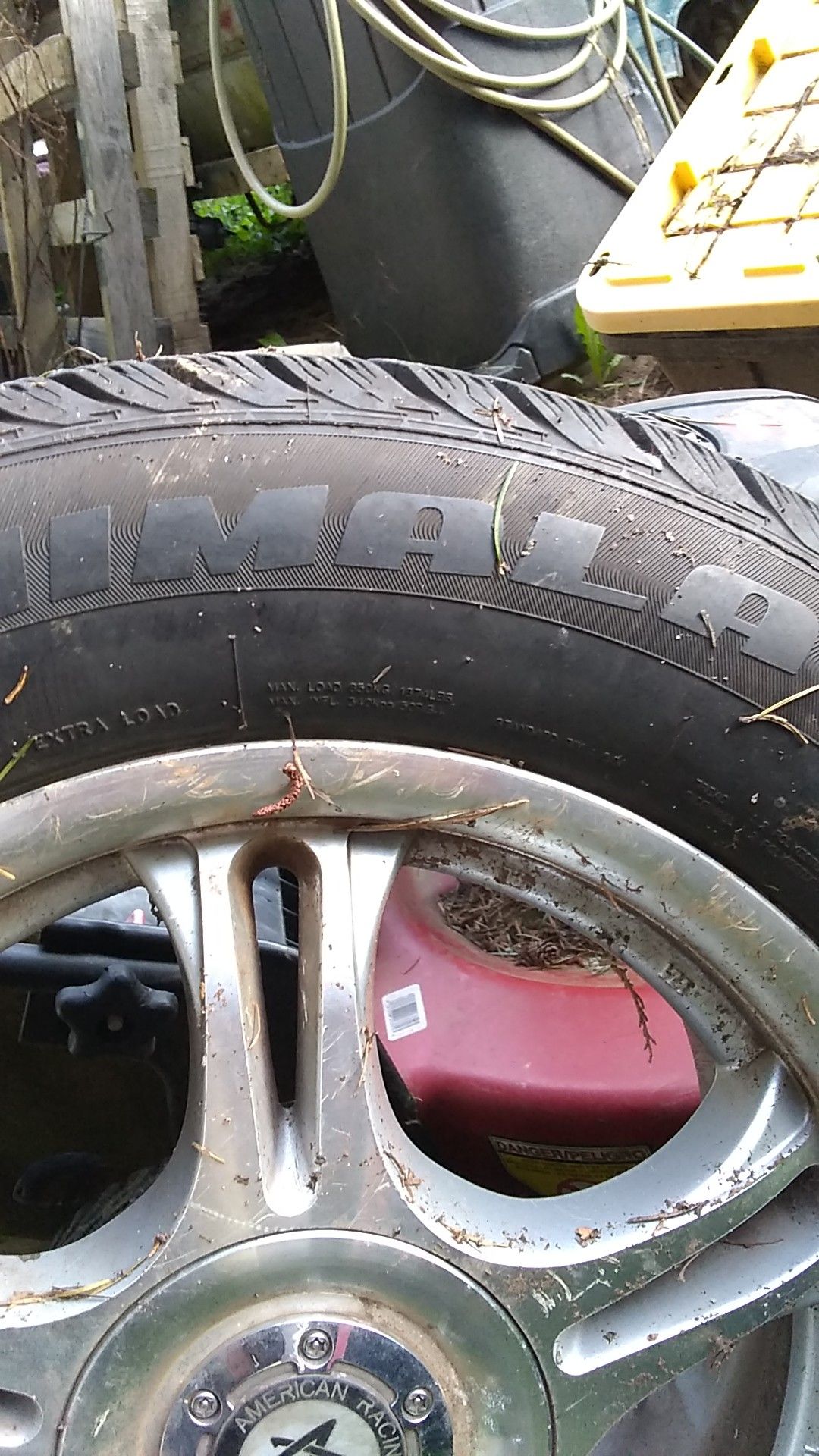 New one snow tire and American racing rim