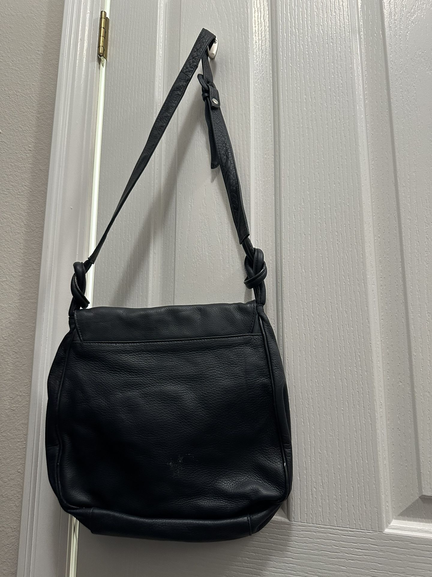 Francesco Biasia Navy Blue Leather Hobo Bag