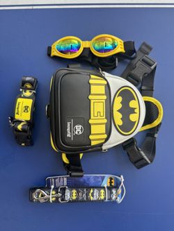 Loungefly DC 85th Anniversary Batman Small Dog Back Pack + Accessories