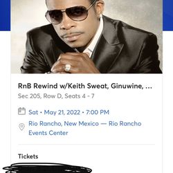 4 Keith Sweat Tickets For Sale 