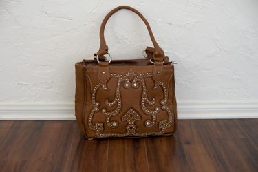 Montana West studded leather western handbag