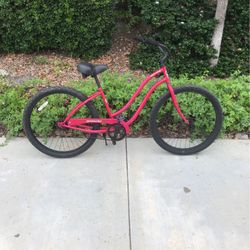 26” Phat Sea Wind Ladies Red Beach Cruiser 