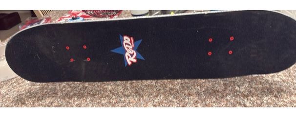 31"x7.75" Skateboard Board ReDo Silver Stars for Boys, Girls,