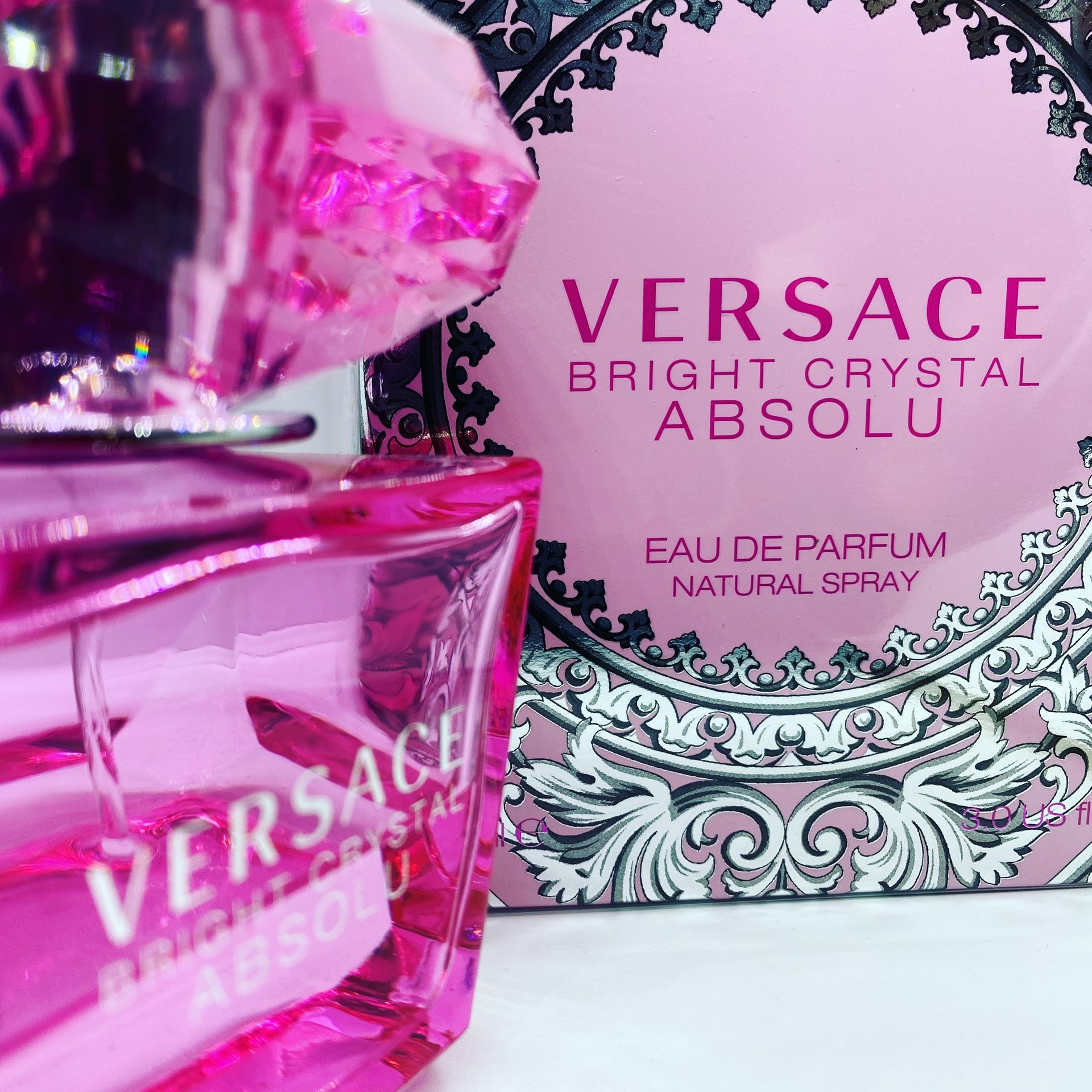 Available at Lucy’s Fragrance FONTANA indoor —-VERSACE—-absolute 3.0