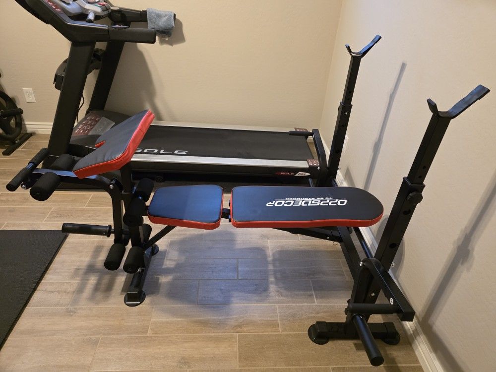 OPPSDECOR 660lbs 6 in 1 Weight Bench Set