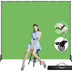 SHIRTAL 7x6.5ft Green Screen Backdrop Kit