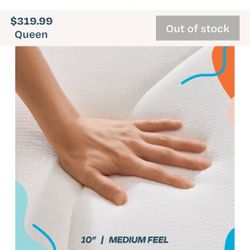 Linenspa Essentials 10 in. AlwaysCool Queen Memory Foam Hybrid Mattress Clean - Excellent Condition 