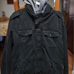 Levi's hoody sherpa trucker denim field utility jacket zip