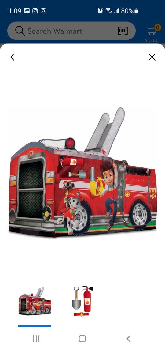Paw Patrol Firetruck Tent