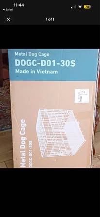 Brand New 30-Inch Folding Metal Wire Dog Crate - Black Pet Kennel with Divider & Tray