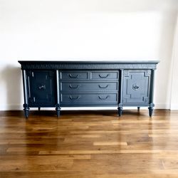 Thomasville Solid Wood Extra Long Black Buffet