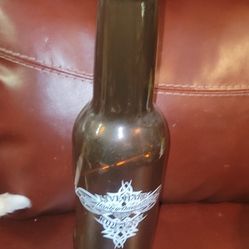 Harley Davidson Cafe Las Vegas , live hard ride easy, Plastic Coin Piggy Bank. 
It is approximately 16.5 inches tall.
It is designed in the shape of a