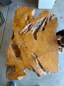 Live Edge Wood Slab Coffee Table