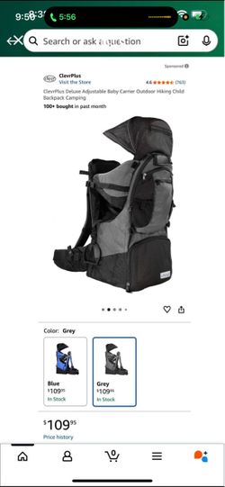 ClevrPlus Deluxe Adjustable Baby Carrier Backpack