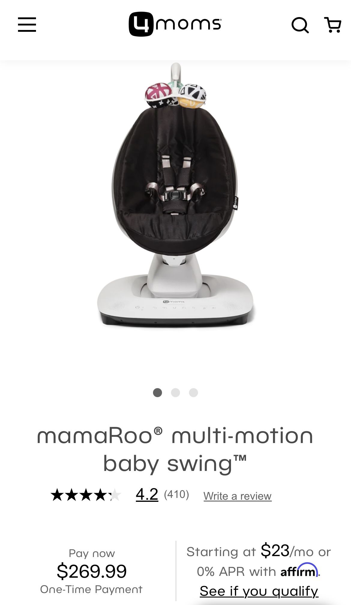 Mamaroo Baby Swing