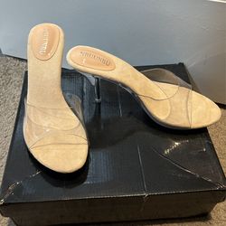 Clear Heels Nude Size 8