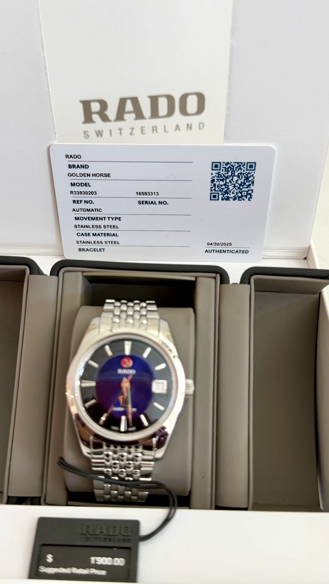 Reloj RADO Golden Horse Nuevo Open. Edición limitada