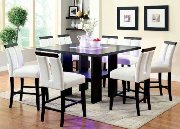 Brand New 7pc Counter Height Dining Table Set w LED Lights