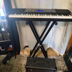 RockJam RJ761 61-Key Keyboard Super Kit. + amplifier no discount  This keyboard kit is designed for beginners, students, and hobbyists. It includes a 