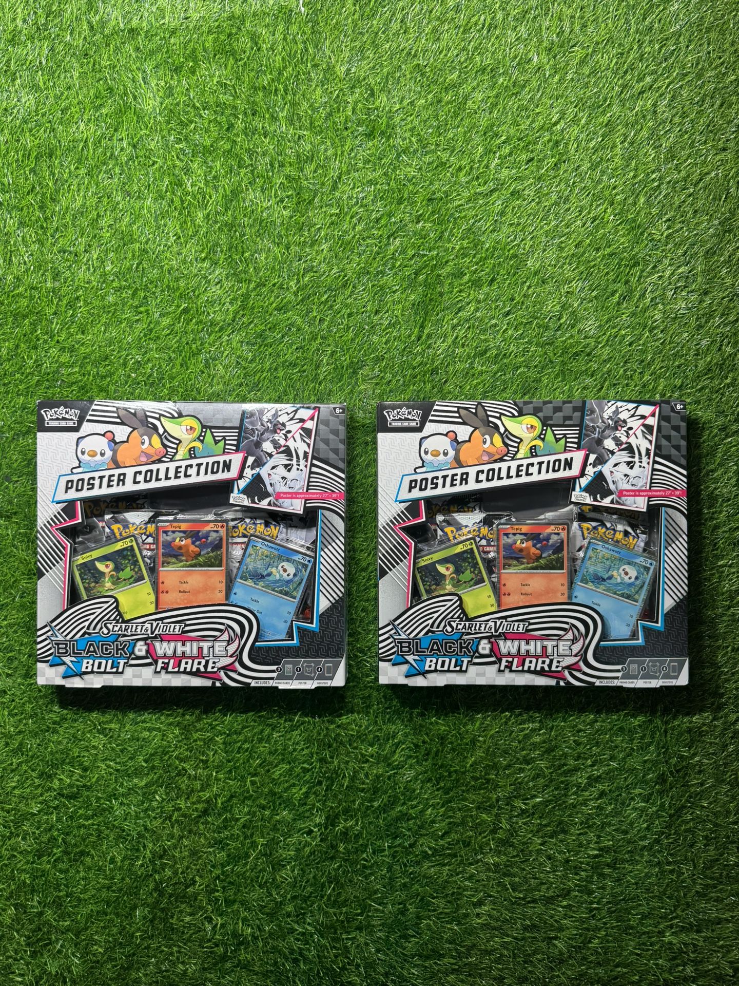 2x 2025 Pokemon Scarlet & Violet ‘Black Bolt & White Flare Poster Collection’