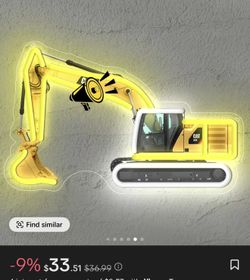 Excavator Construction Neon Sign 