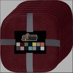 GORILLA GRIP Chair Cushions, Set of 8, 16x16, Memory Foam Pads for Dining Room, Kitchen Table, Office Desk, Rocking Chairs, Stay in Place Backing, Com